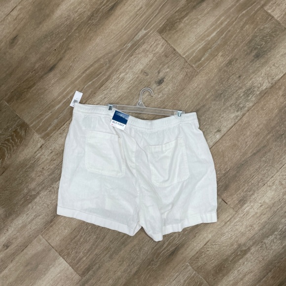 Old Navy Size XL linen elastic waist pull on white shorts womens - Picture 2 of 5
